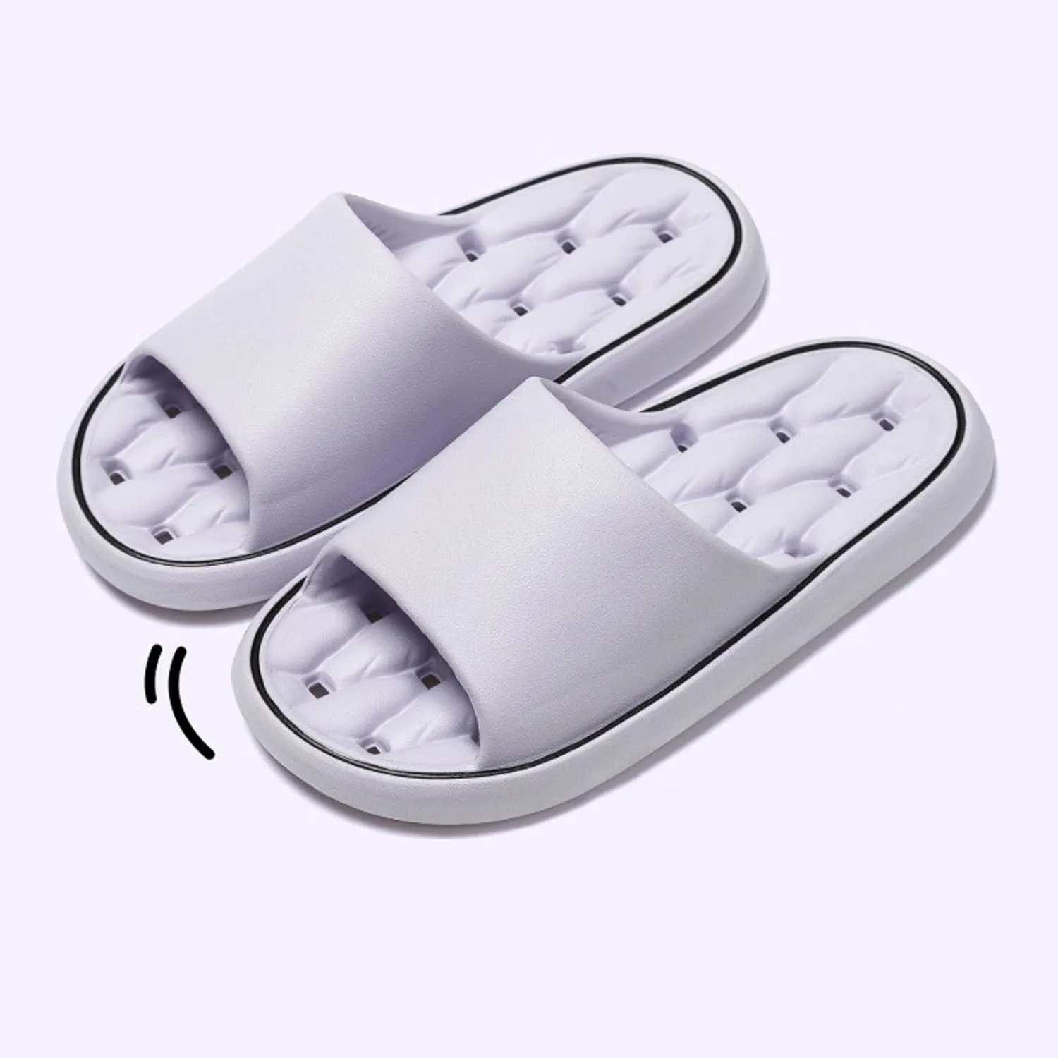 Slippers Same Couple Bathroom for Men and Women Leaking Water Soft Bottom Comfortable Glitter for Women