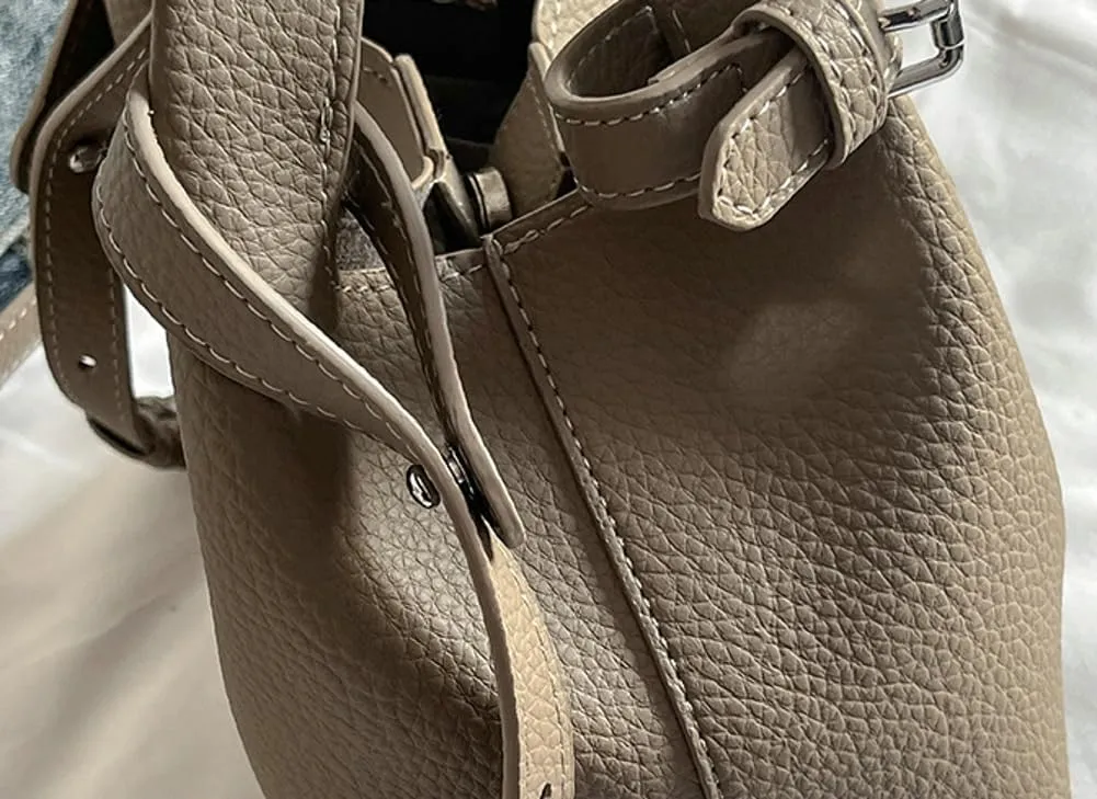 Small Bucket Bags Women 2025 Trendy Spring Hobo Handbags Shoulder Crossbody Purse Satchel Double Top Handle 2 PCS