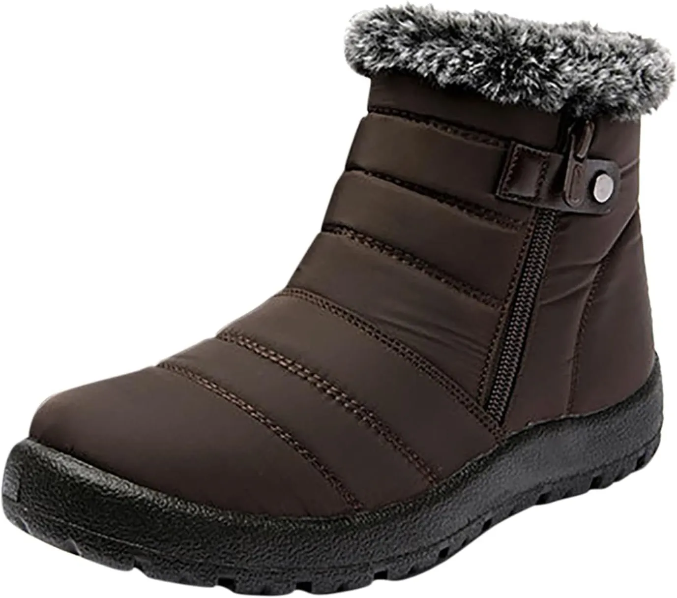 Snow Boots for Women Cute Calf High Winter Snow Boots Womens Ankle Boots Warm Fuzzy Winter Boots for Women Womens Rubber Ankle Boots Waterproof Women's Tall Winter Boots