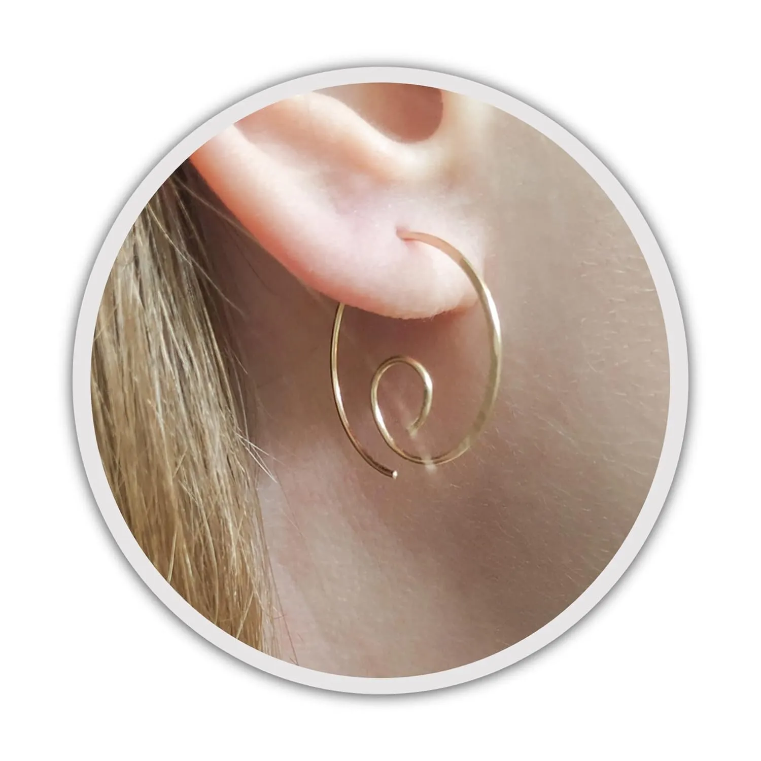 Spiral Hoop Earrings - Spiral of Life Hoops - Gold Hoop Earrings - Silver Hoop Earrings - Spiral Hoops (Gold)