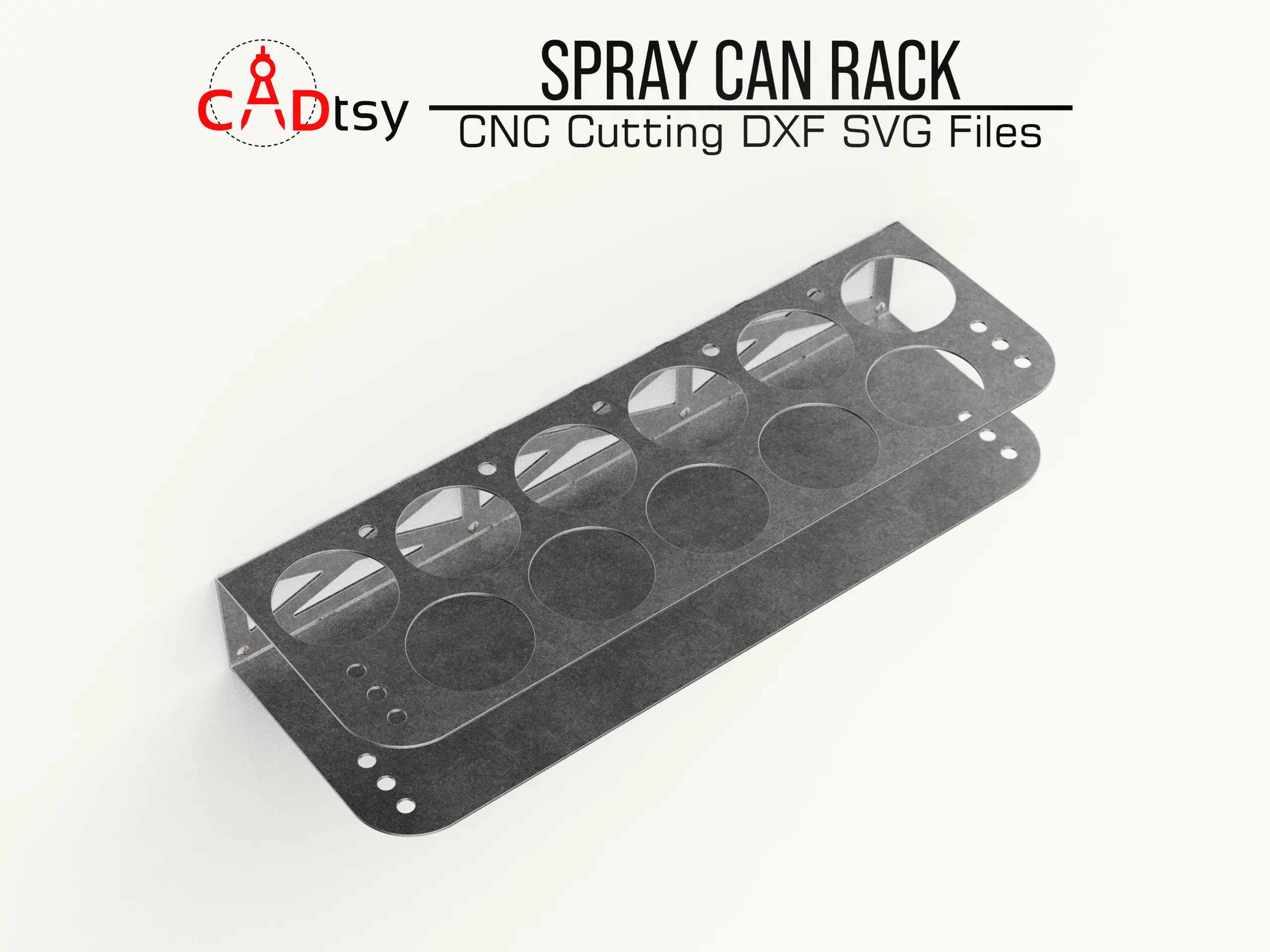 Spray Can Rack DXF / SVG Laser Plasma Cutting Files, Paint Can Holder - Workshop Tool Organizer