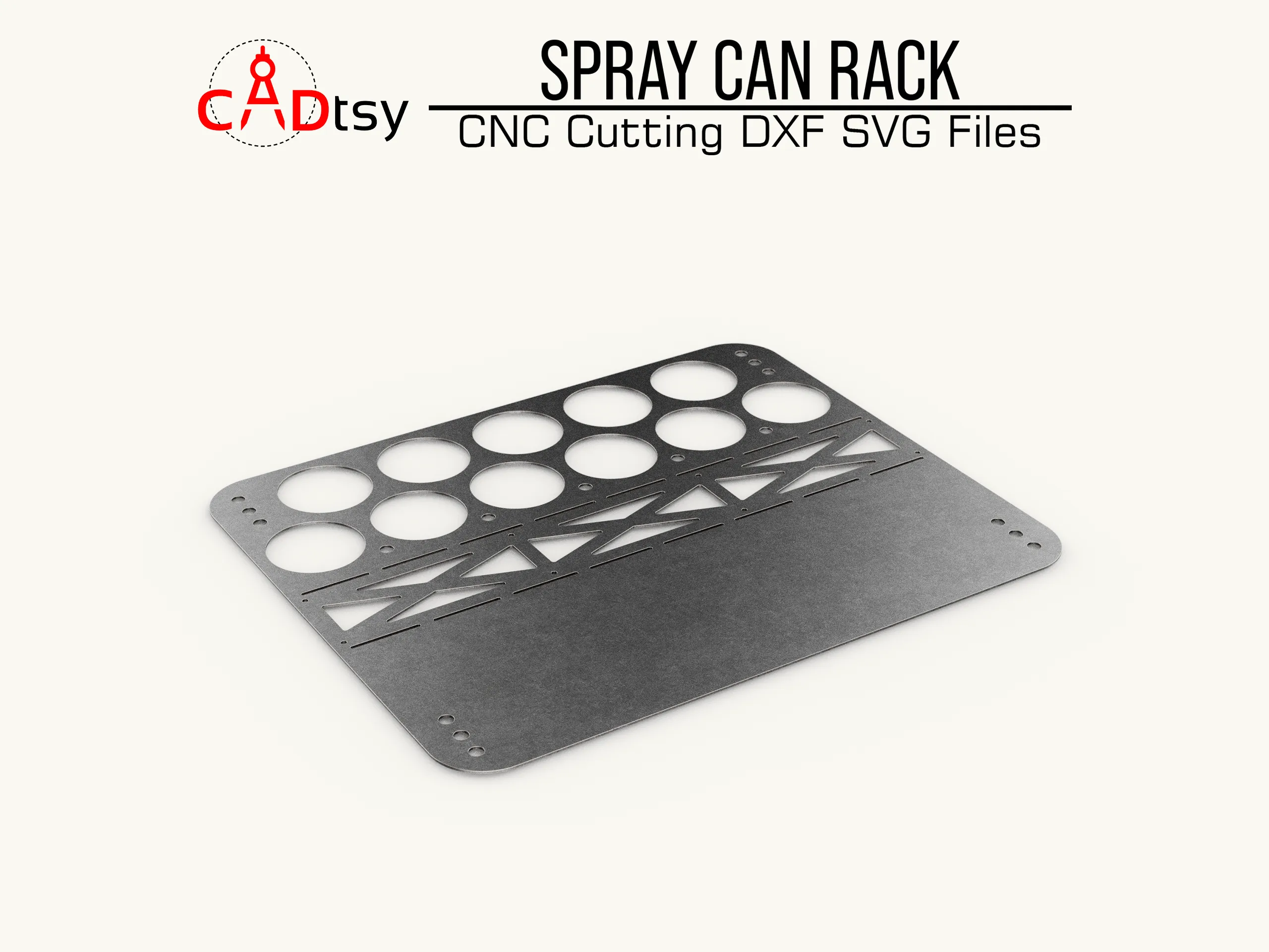 Spray Can Rack DXF / SVG Laser Plasma Cutting Files, Paint Can Holder - Workshop Tool Organizer