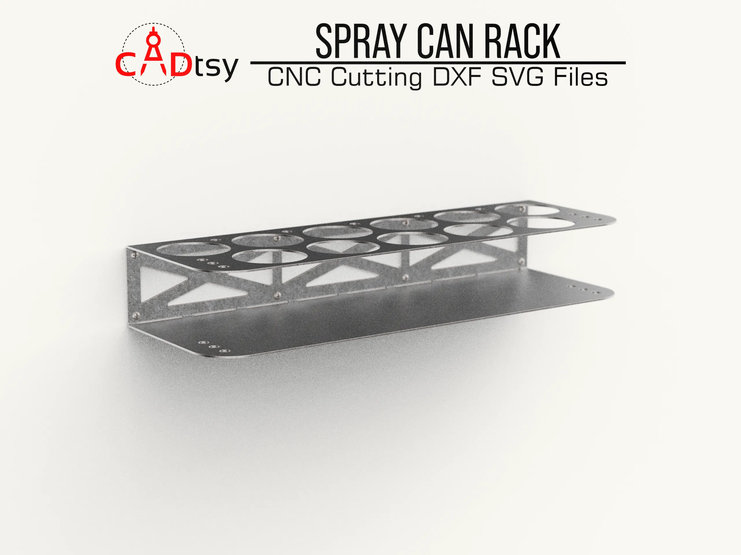Spray Can Rack DXF / SVG Laser Plasma Cutting Files, Paint Can Holder - Workshop Tool Organizer