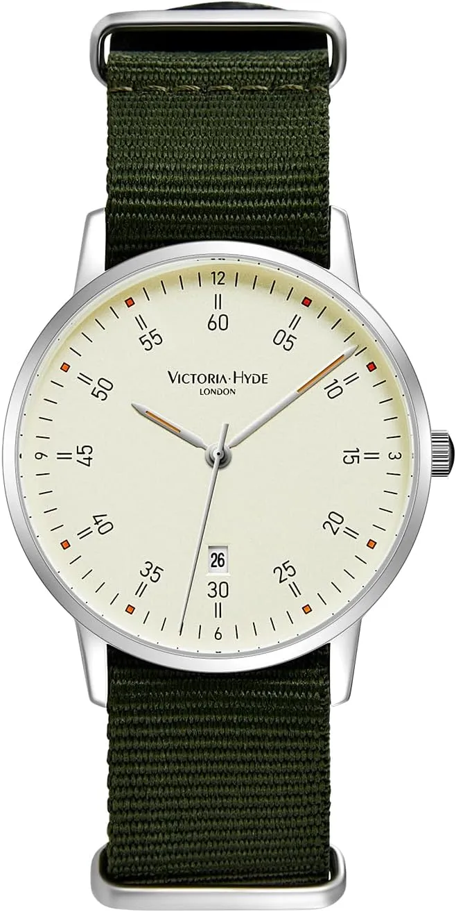 VICTORIA HYDE Men's Weekender Watch, Expedition Field Vegan Leather Strap Watches for Men