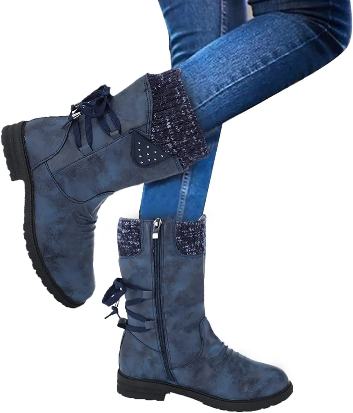 Waterproof Snow Boots for Women Wide Width Woman Snow Boots Slip on Warm Winter Boots Women Waterproof Zapatos De Mujer Para El Frio Y Nieve Womens Winter Sneaker Boot