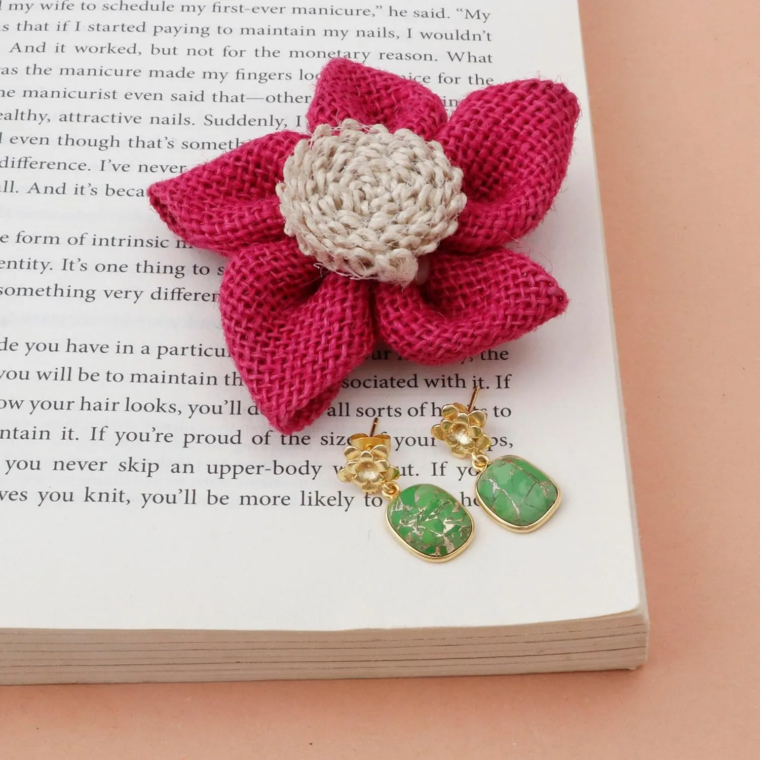 Wholesale Brass Gold Plated Push Back Jewelry | Gemstone Flower Stud Earring | Handmade Fancy Shape Dangle Earring | 373811V