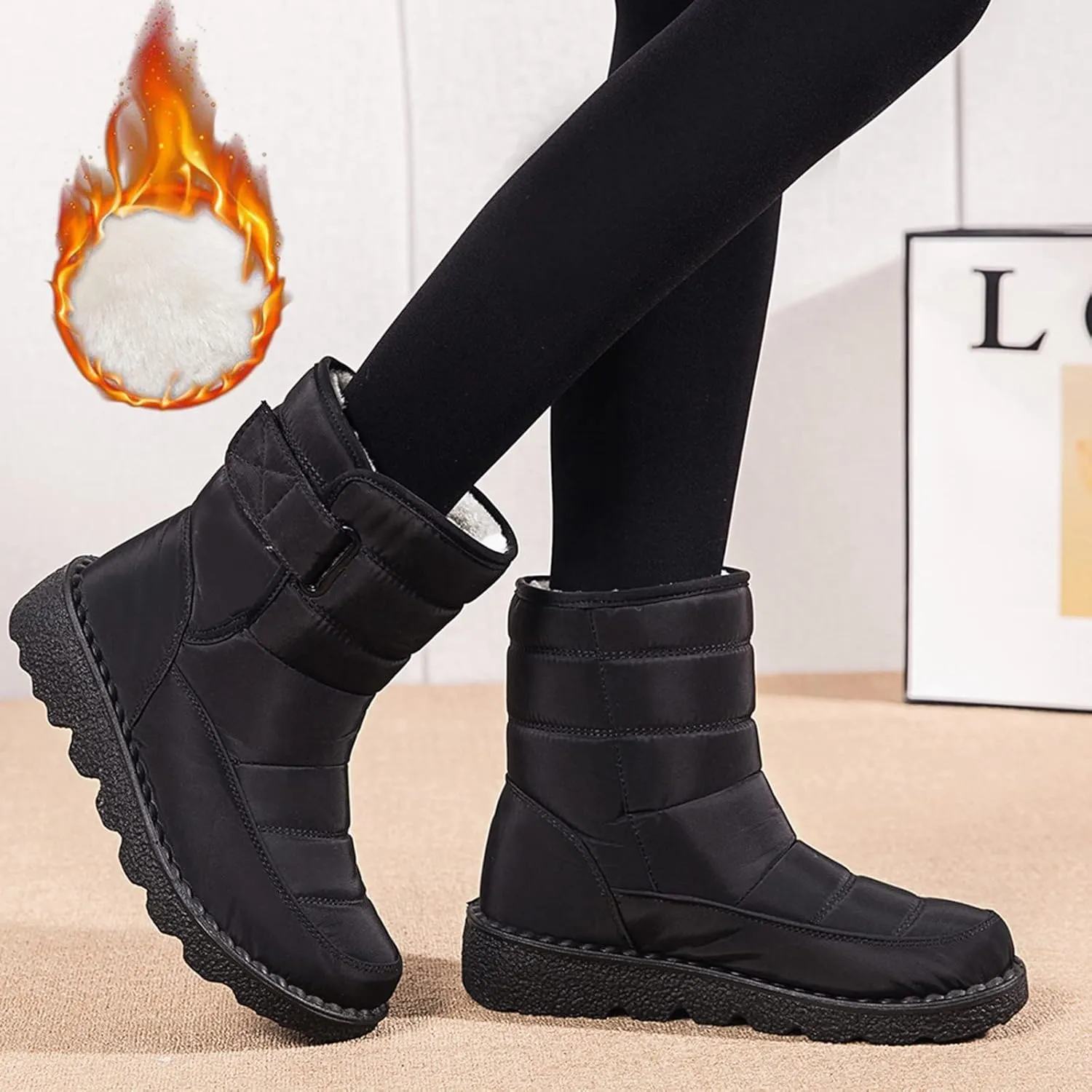 Winter Ankle Boots for Women Waterproof Snow Wide Width Snow Boot Women Waterproof Winter Boots for Women 2023 Wide Calf Women Winter Boots Size 10 1/2 Botas De FrO Para Mujeres Plus Size