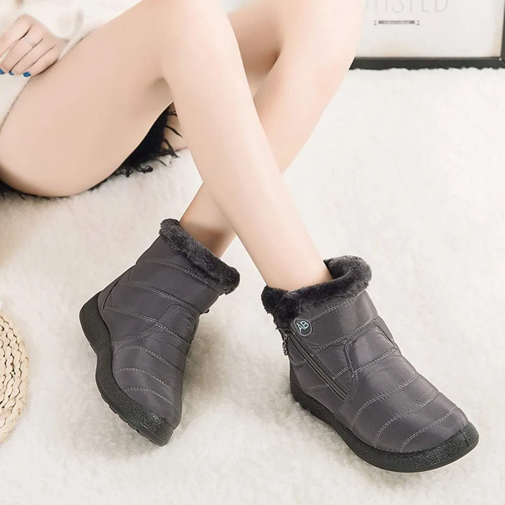 Winter Boots for Woman Cute Adult Snow Boots Women Size 9 Wide Snow Boots Women Cute Womens Duck Boots Waterproof Size 11 Botas De Frio Para Mujer Bajitas De Cuero