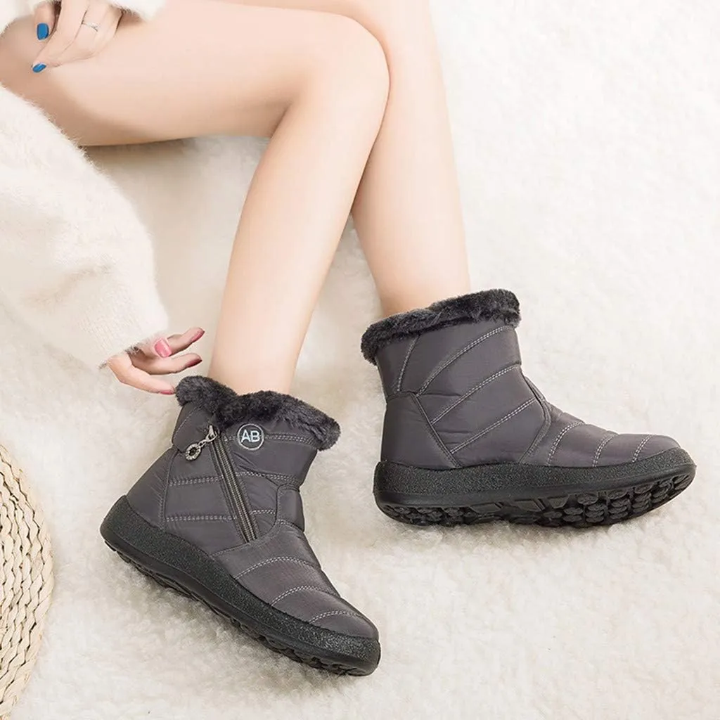 Winter Boots for Woman Cute Adult Snow Boots Women Size 9 Wide Snow Boots Women Cute Womens Duck Boots Waterproof Size 11 Botas De Frio Para Mujer Bajitas De Cuero
