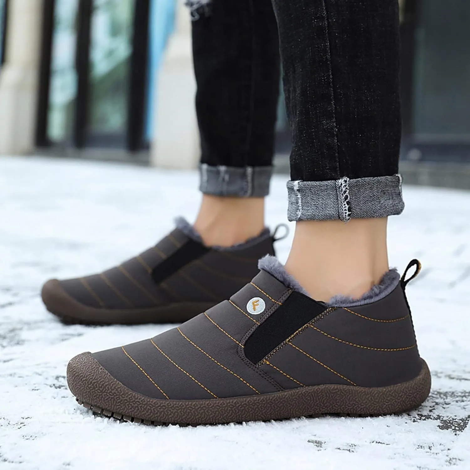 Winter Boots for Women Fashion Women's Winter Boots Waterproof Mid Calf Womens Winter Booties Slippers Womens Mid-Calf Snow Boots Warm Furry Boots Anti-Slip Winter Boots Winter Boot for Women 2023