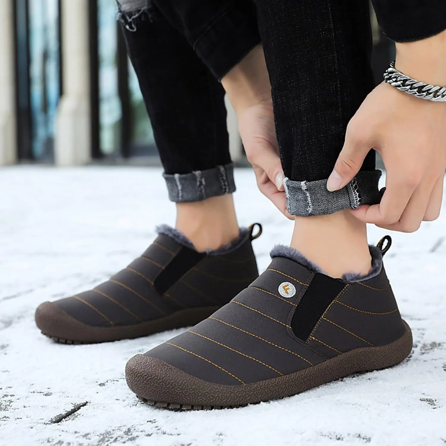 Winter Boots for Women Fashion Women's Winter Boots Waterproof Mid Calf Womens Winter Booties Slippers Womens Mid-Calf Snow Boots Warm Furry Boots Anti-Slip Winter Boots Winter Boot for Women 2023
