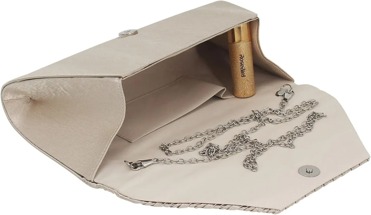 Women Evening Bags with Rhinestones Flap Clutch Purse with Detachable Chain Handbag for Wedding Party Prom