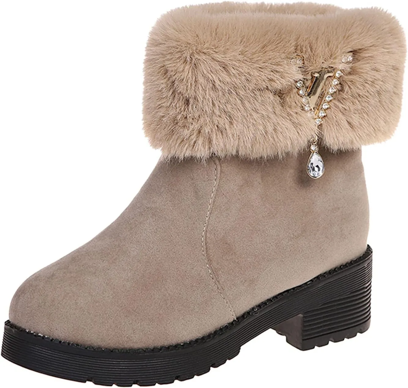 Women Snow Boots Waterproof Womens Waterproof Winter Ankle Boots Womens Wide Width Snow Boots Tall Women's Winter Ankle Booties Botas TRmicas Para Mujer Antileslisante