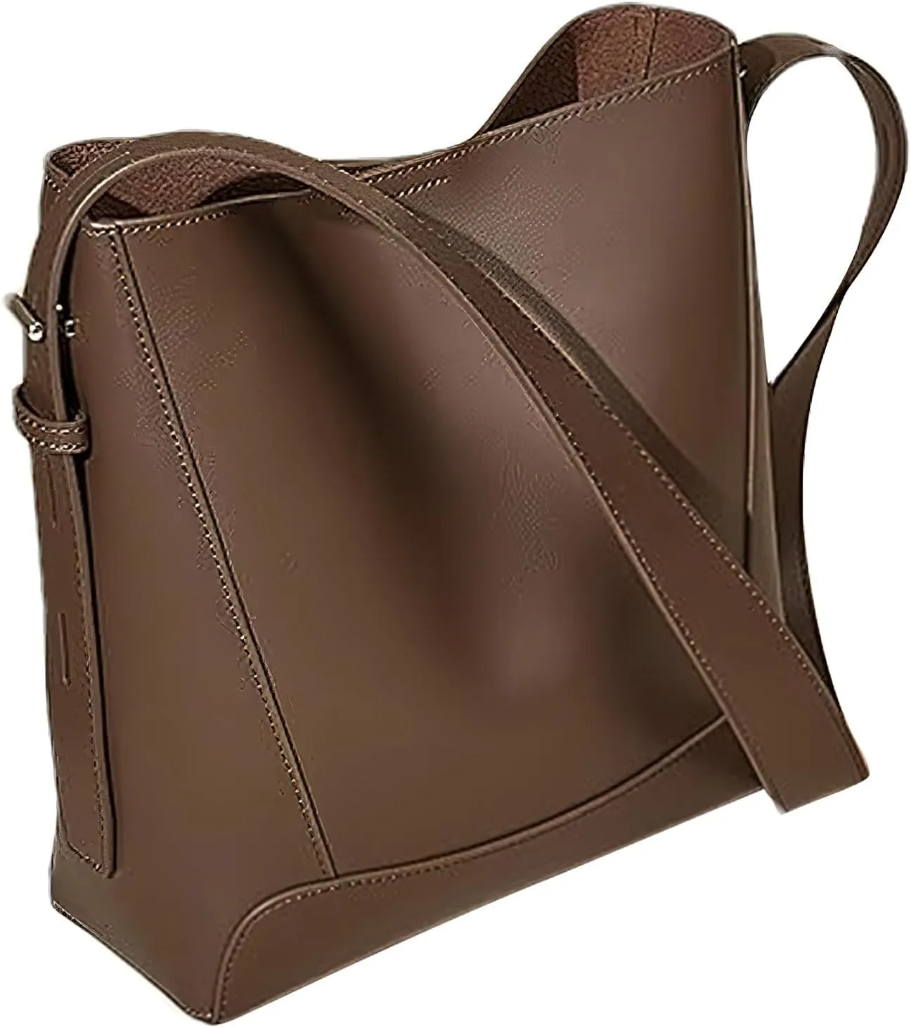 Women's Bucket Bag Purse Small Hobo Shoulder Bag Vegan PU Leather Tote Bag