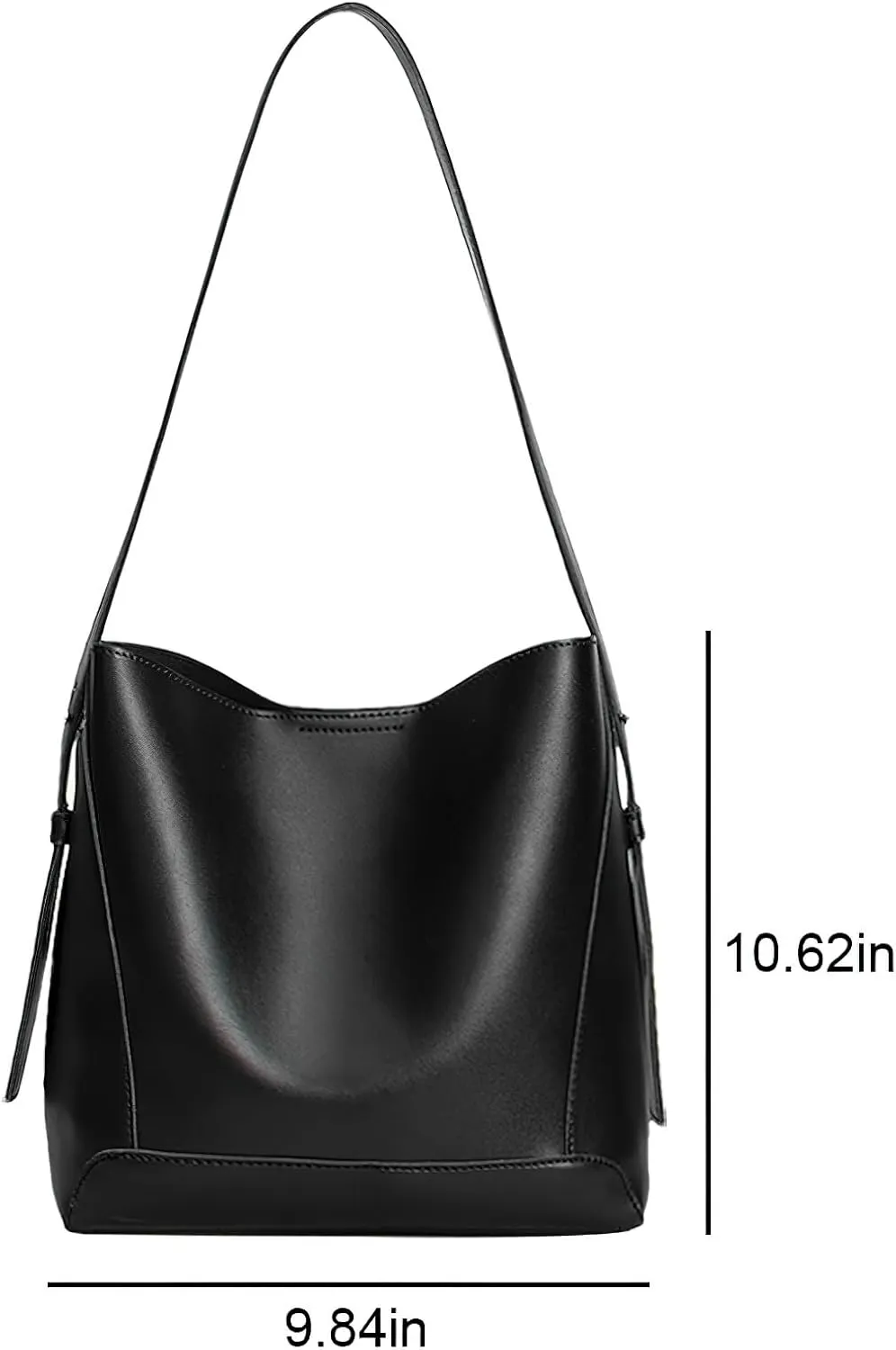 Women's Bucket Bag Purse Small Hobo Shoulder Bag Vegan PU Leather Tote Bag