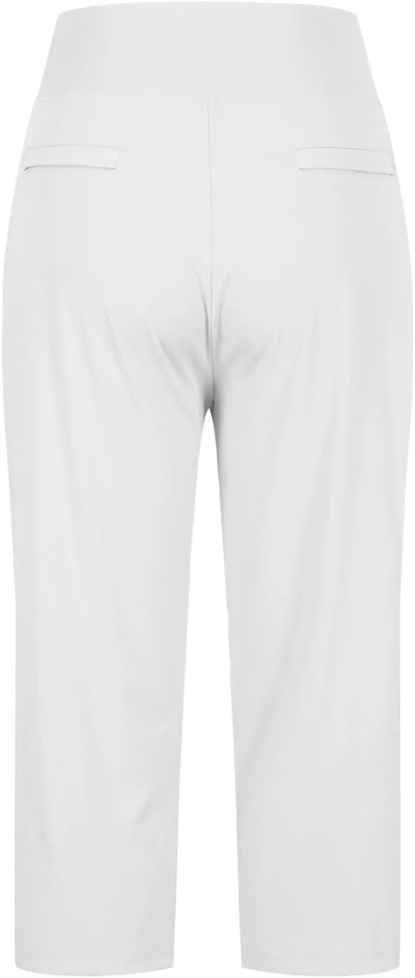 Womens Golf Pants with Pockets Stretchy High Waisted Capri Pants Business Dressy Casual Work Trousers Pull On Slacks