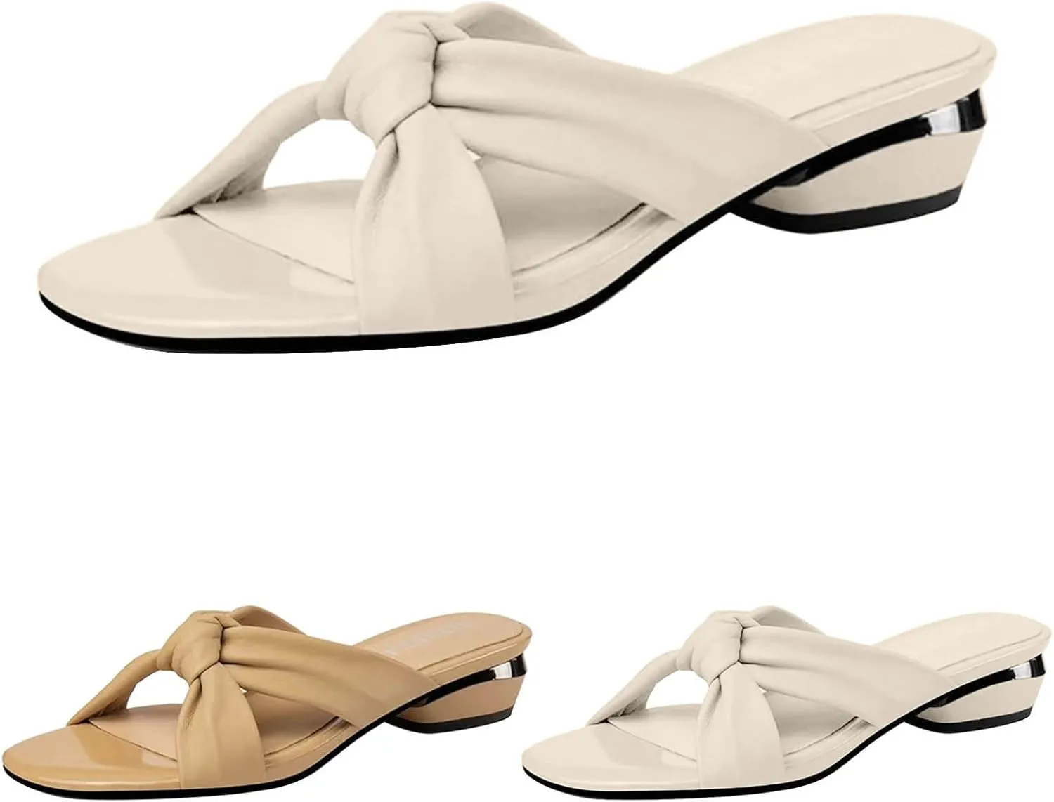 Womens Low Heel Cross Strap Orthopedic Sandals with Arch Support Dressy Slip On Square Open Toe Beach Sandals Prom Party Wedding Dress Shoes