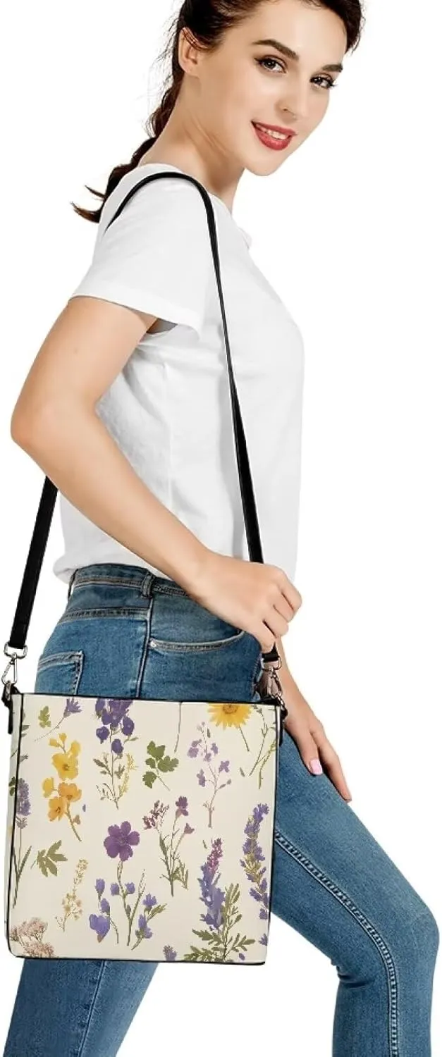 Womens Purse Tote Bags with Detachable Strap and Magnetic Snap Ladies Travel Shoulder Satchel