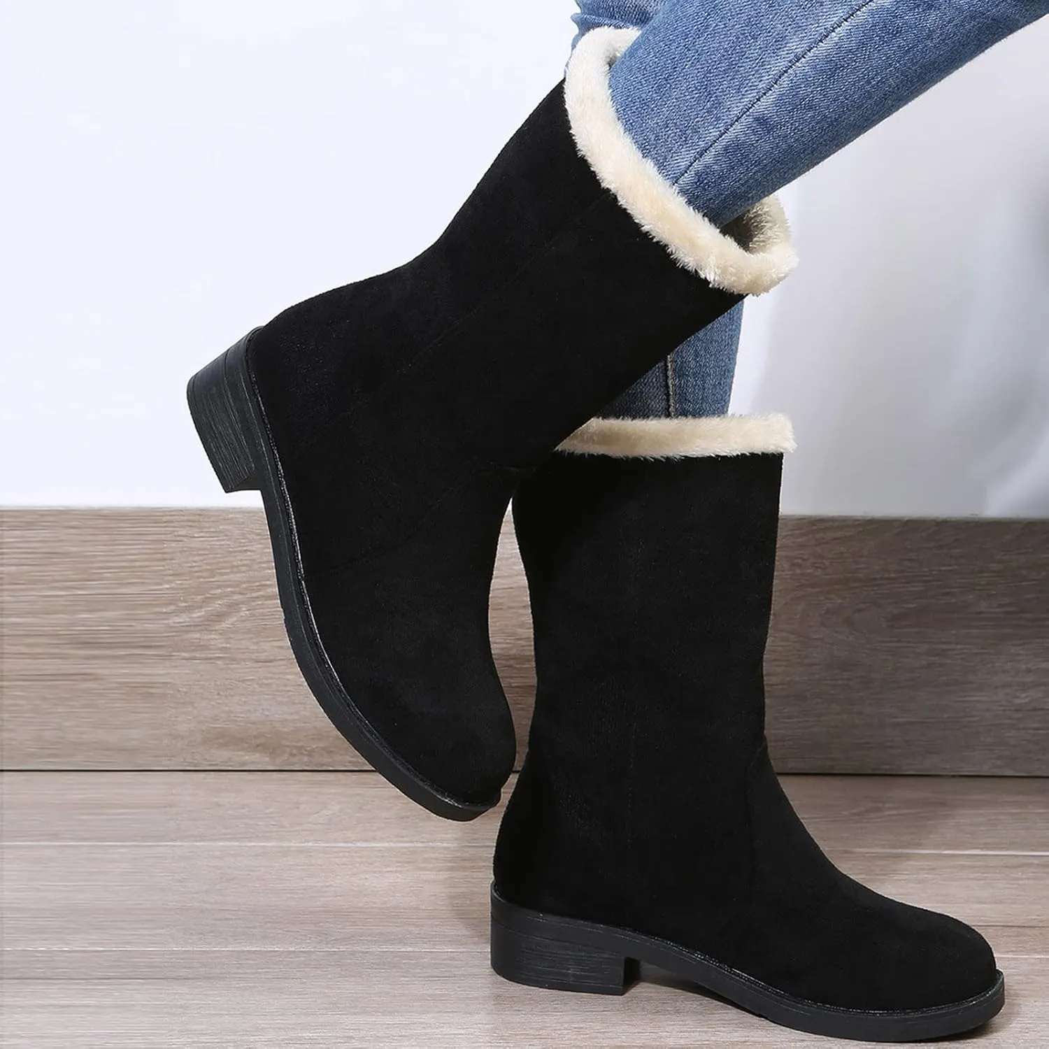 Womens Snow Boots Waterproof Women's Waterproof Slip Resistant Work Boots Snow Boots Women Womens Boots Ankle Flat Non Slip Waterproof Wide Width Botas Para La Nieve De Mujer Antideslizantes