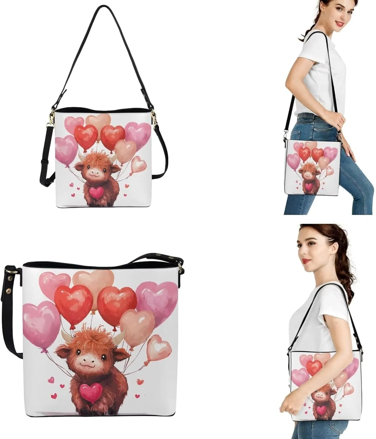 Women's Tote Bag Cross Body Purse and Matching Wallet 3 Piece Handbags Set PU Leather Hobo Bags for Women