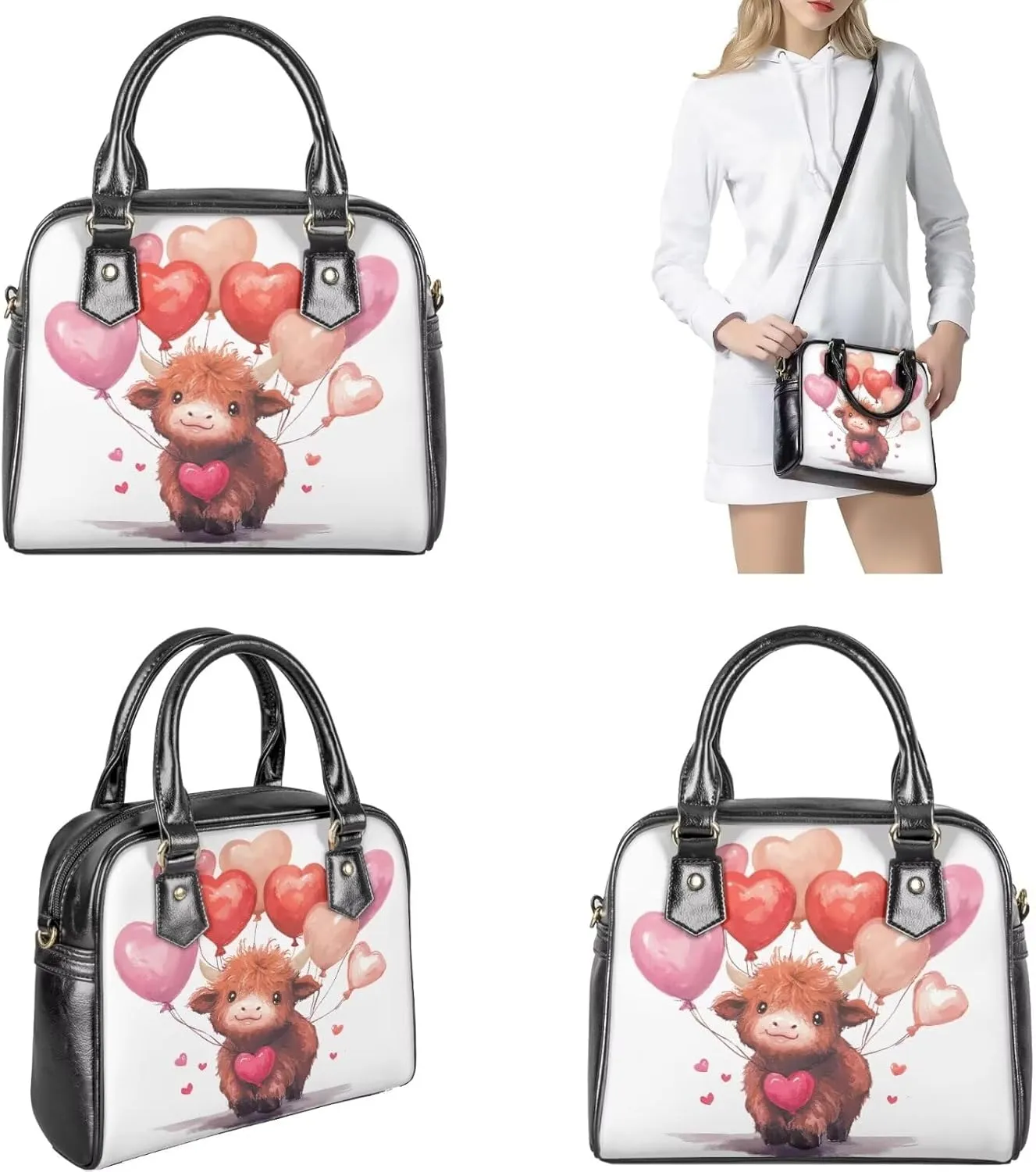 Women's Tote Bag Cross Body Purse and Matching Wallet 3 Piece Handbags Set PU Leather Hobo Bags for Women