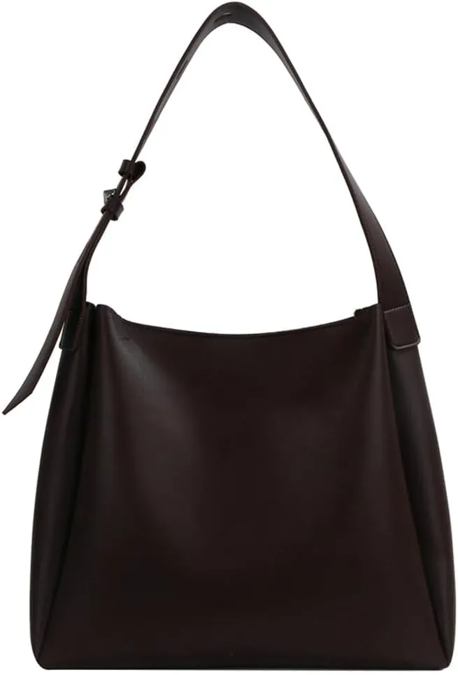 Womens Trendy PU Leather Tote Bags Large Bucket Shoulder Purse Soft Handbag Casual Working Top Handle Satchel 2pcs