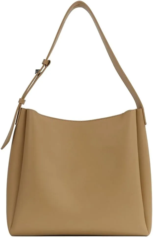 Womens Trendy PU Leather Tote Bags Large Bucket Shoulder Purse Soft Handbag Casual Working Top Handle Satchel 2pcs