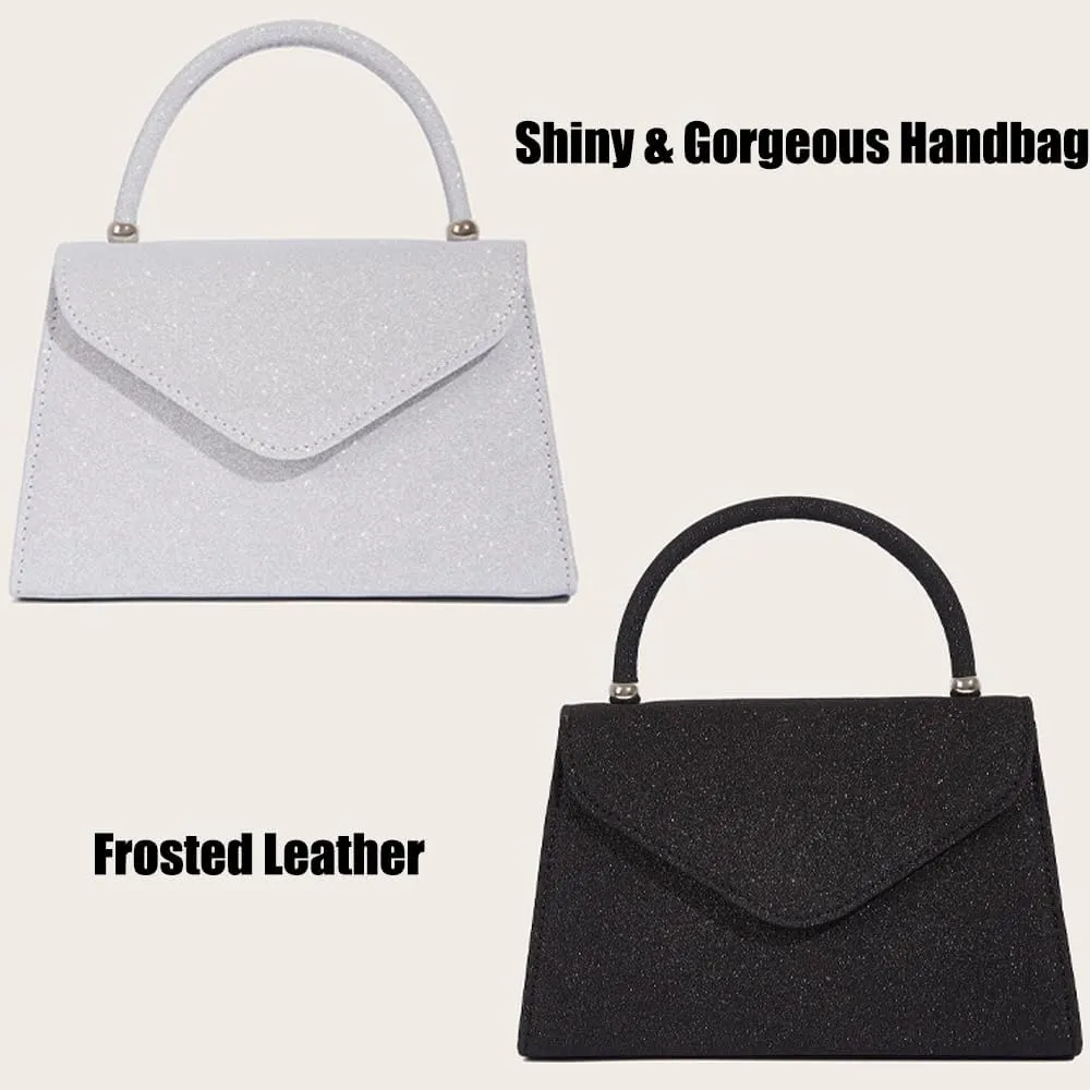 ZiMing Glossy Patent Leather Handbag for Women Evening Bag Small Satchel Bag Chain Shoulder Bag Flip Top Handle Bag
