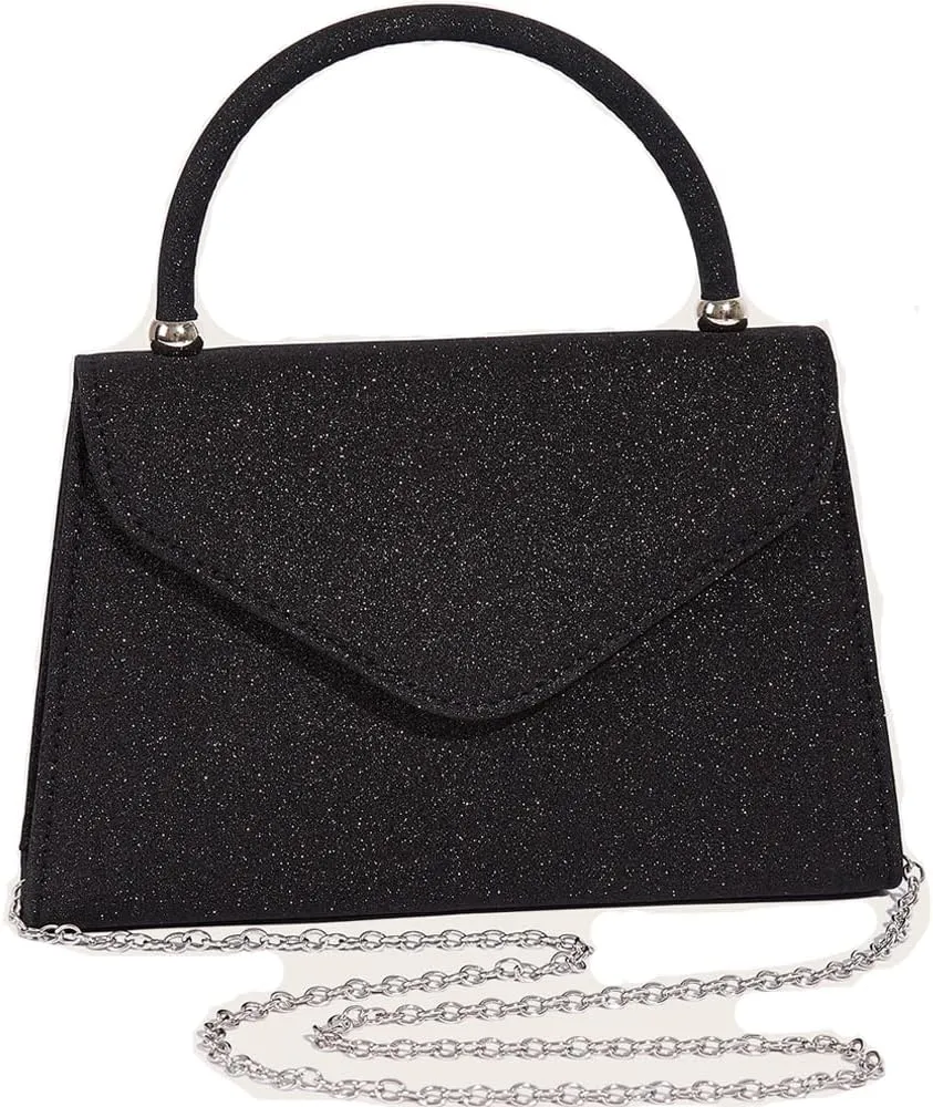 ZiMing Glossy Patent Leather Handbag for Women Evening Bag Small Satchel Bag Chain Shoulder Bag Flip Top Handle Bag